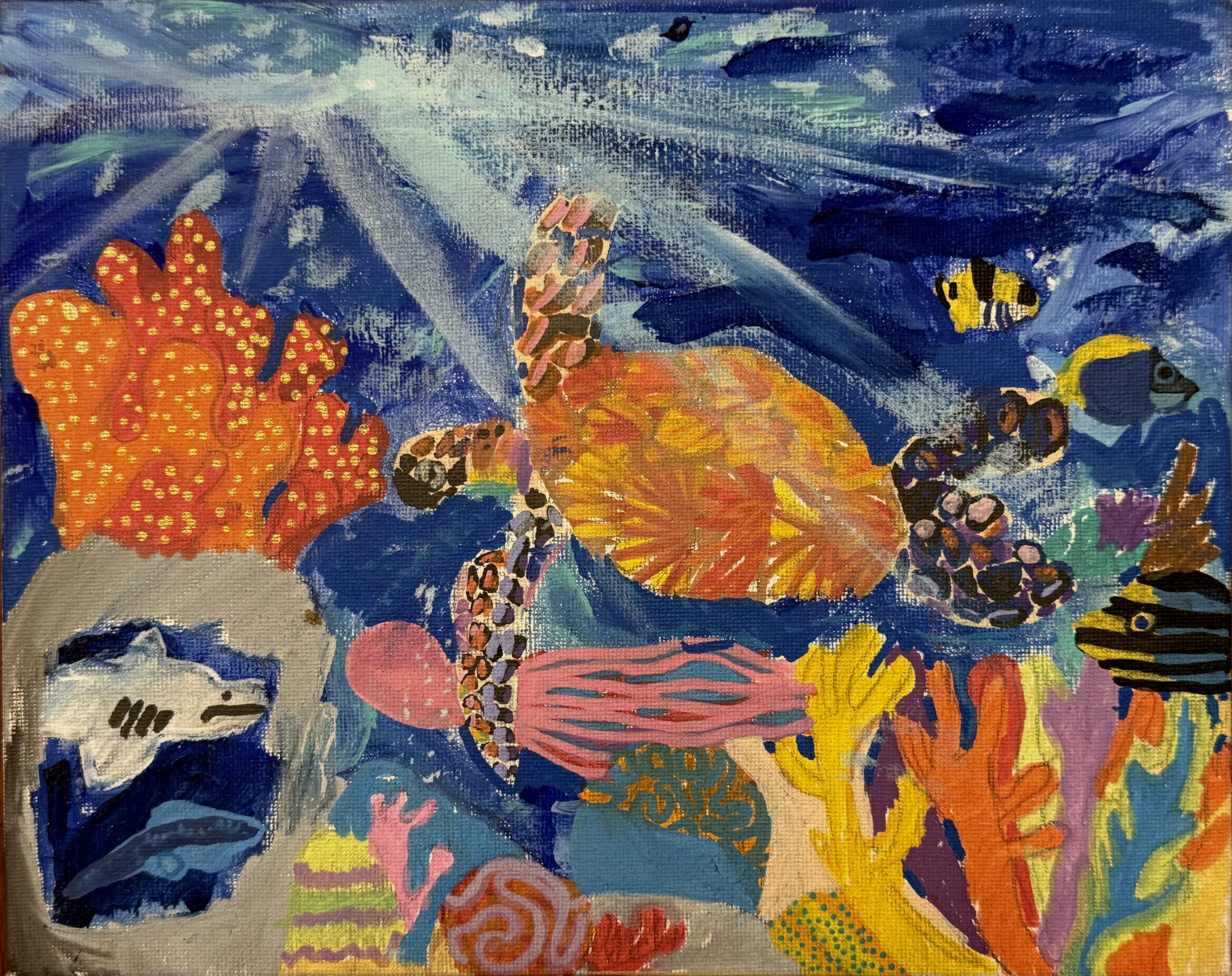 Under the sea.